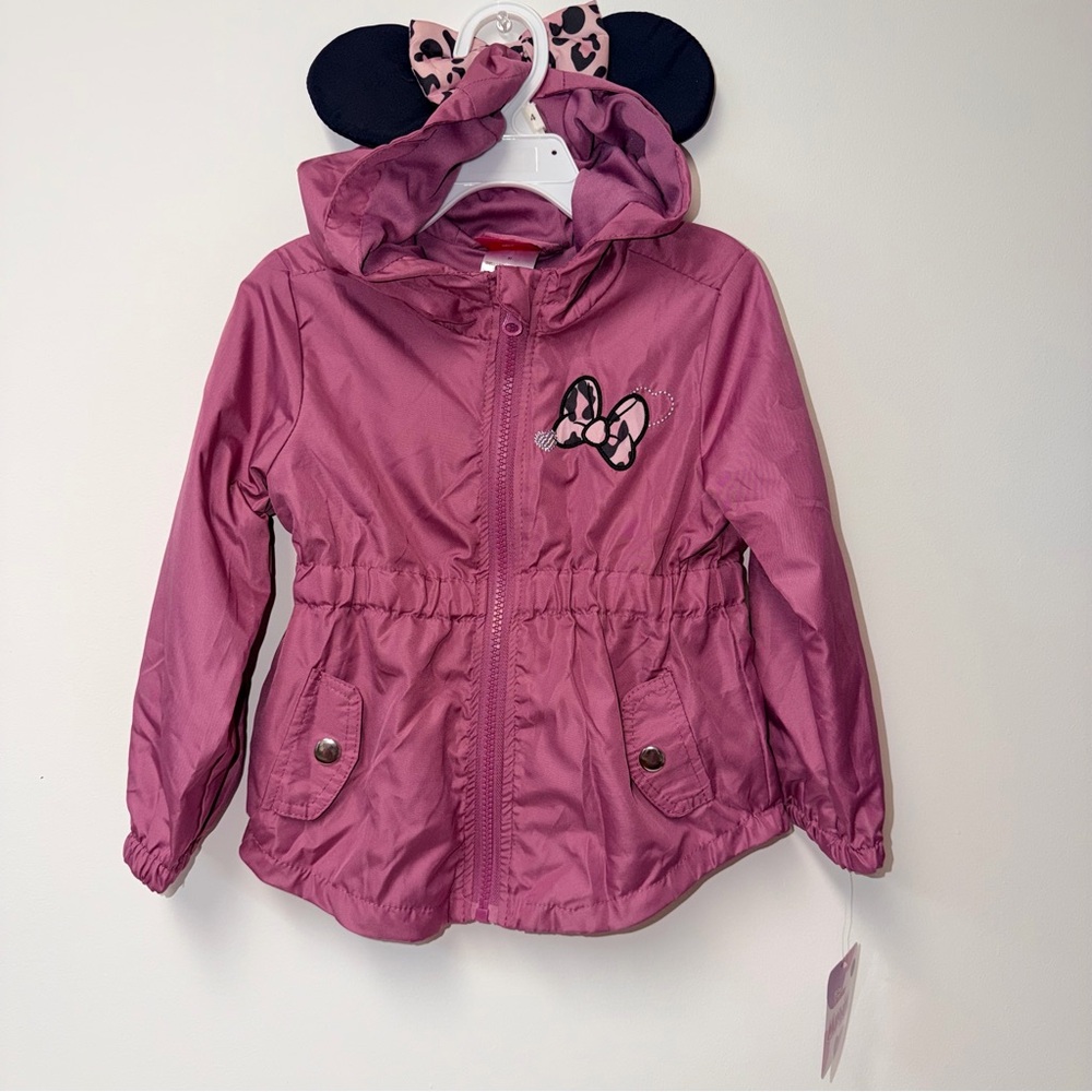 Disney Pink Raincoat with Minnie Mouse Ears size 4